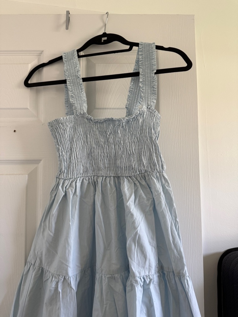 Zara smocked poplin dress